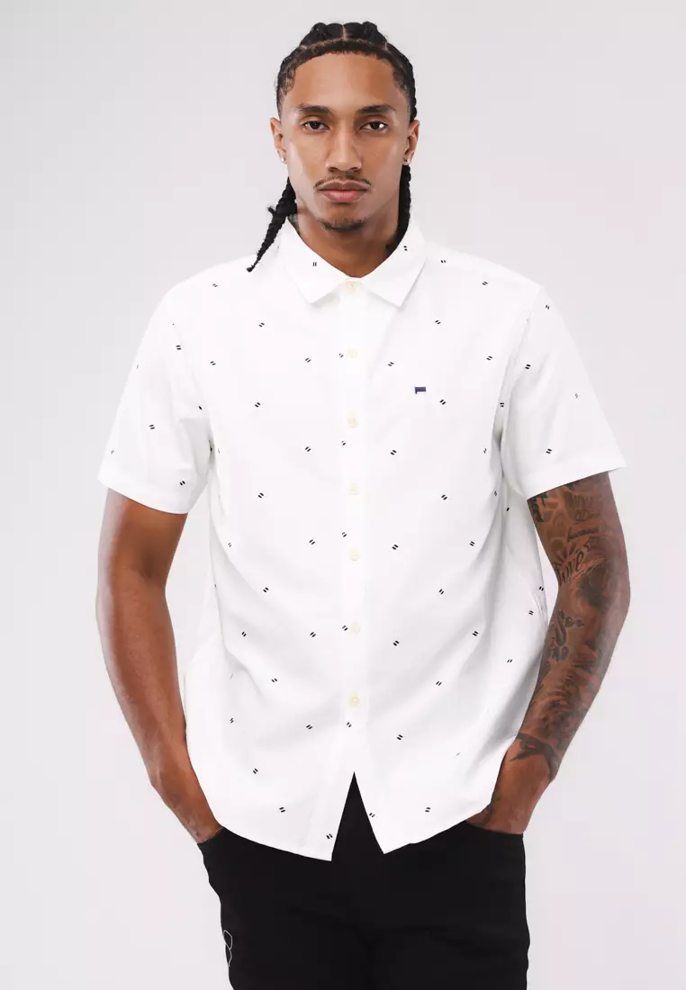 Printed Woven Polo Short Sleeve