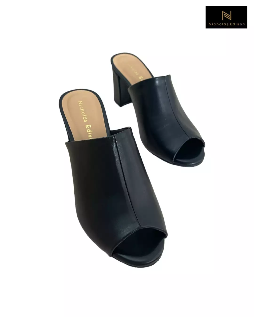 Nicholas Edison Heel Vita Black