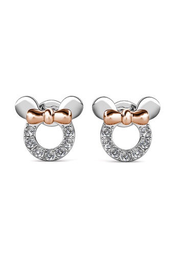 Krystal Couture gold KRYSTAL COUTURE Minnie Mouse Earrings Embellished with Swarovski® crystals-Dual Tone/Clear F3BD3AC8B65FB5GS_1