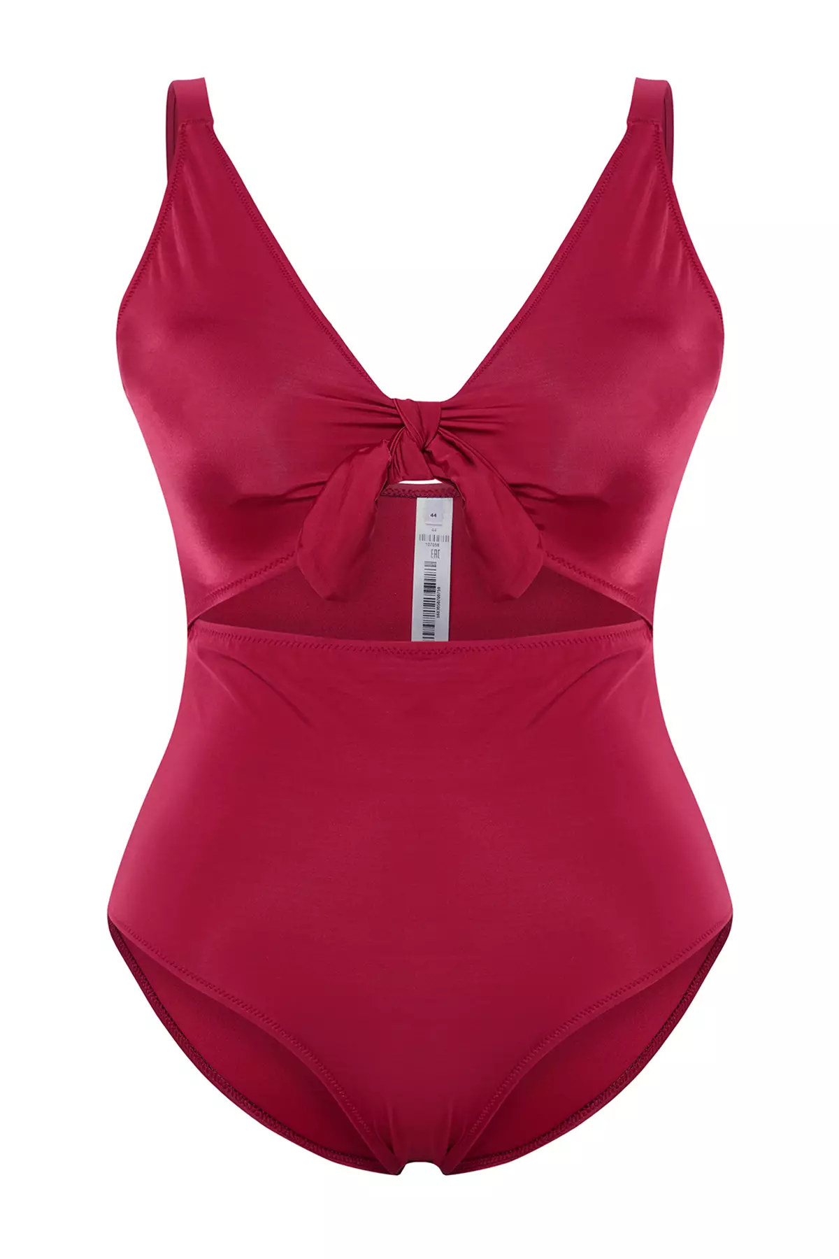 Plus Size Tie Front Cut-Out Swimsuit