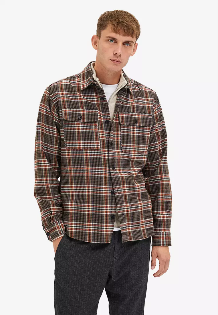 Checkered dress shirt sale