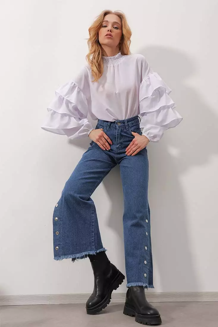 Smocked and Ruffled Blouse