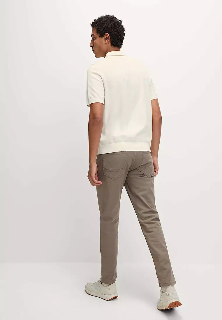 Cotton Rich Half Zip Knitted Polo Shirt