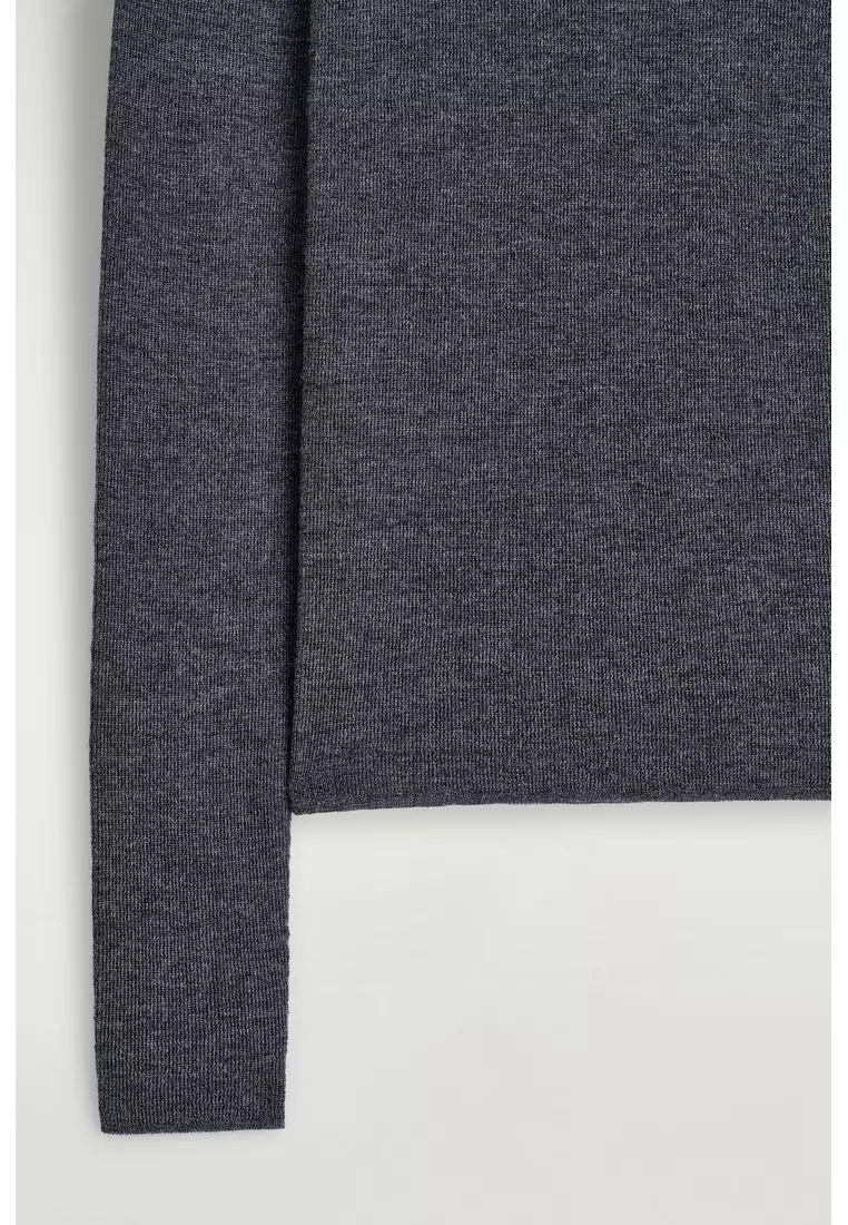 SEAMLESS MERINO WOOL LONG-SLEEVED TOP