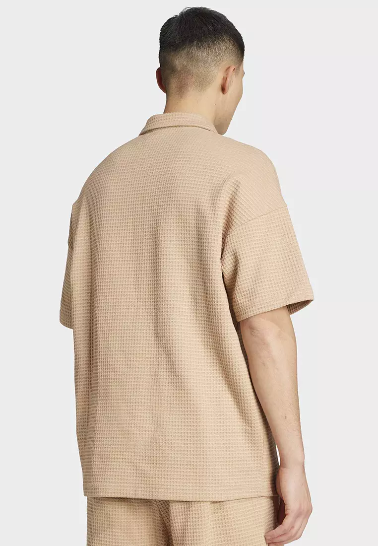 All SZN Waffle Knit Half-Zip Polo Shirt