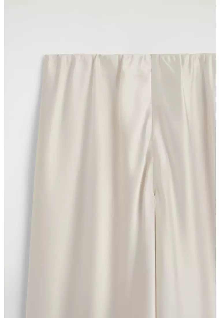 SATIN WIDE-LEG TROUSERS