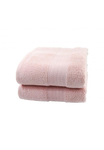 pink bath towels