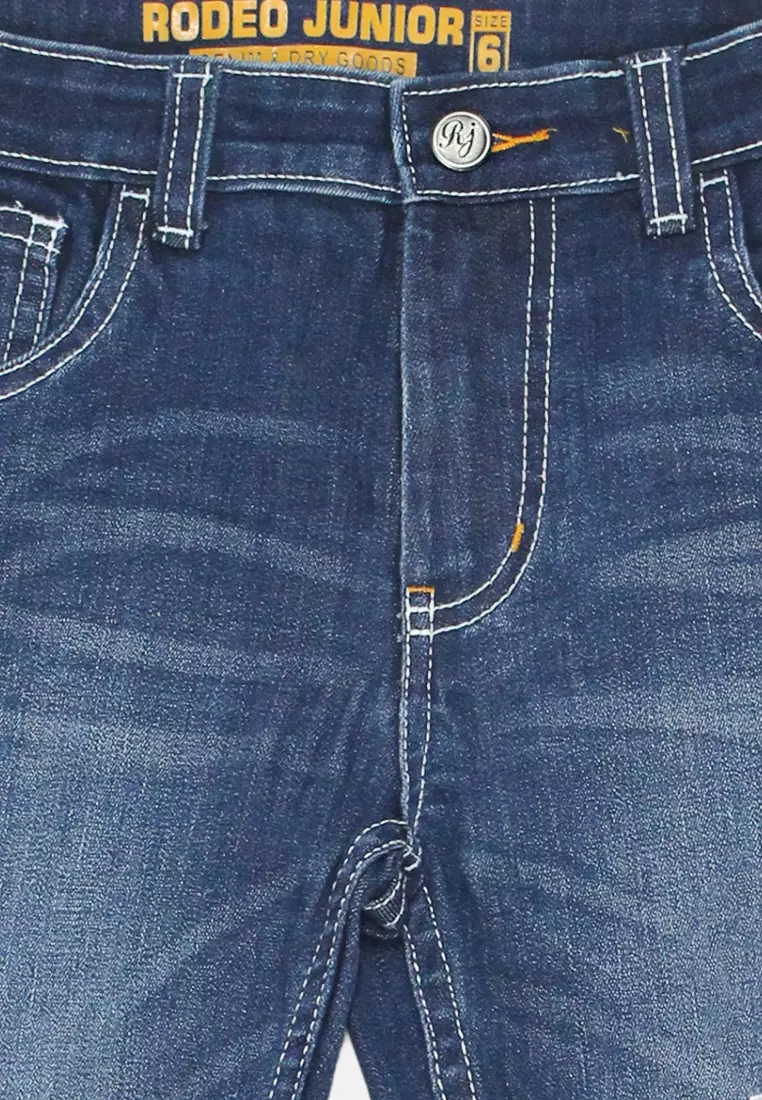 Jeans/ Celana Panjang Denim Anak Laki/ Rodeo Junior Orange Detail