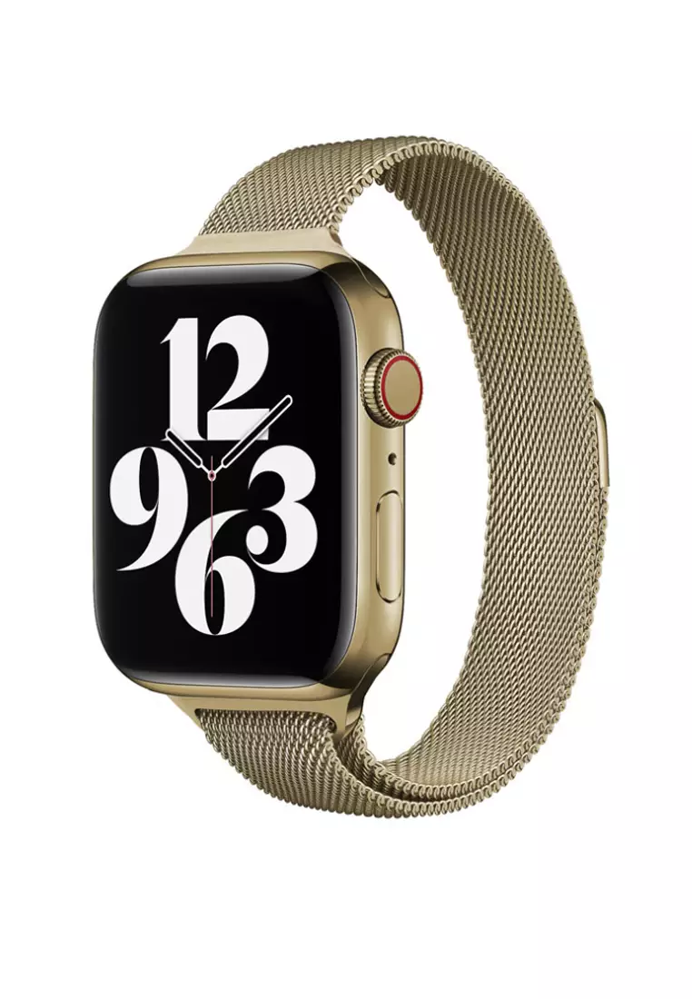 One Grocery Style Champagne Gold Stainless Steel Apple Watch Band