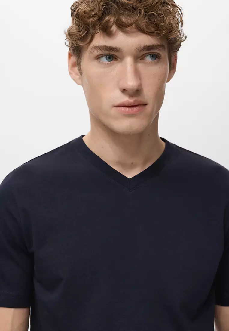 100% Cotton Slim-Fit V-Neck T-Shirt