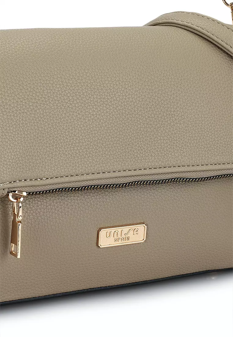 Pebbled Flap Over Convertible Top Handle Bag