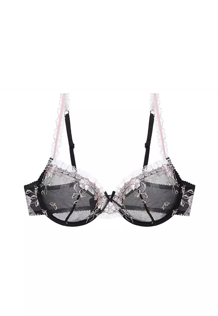 Buy ZITIQUE Lace Lingerie Set (Bra And Panty) - Black Online