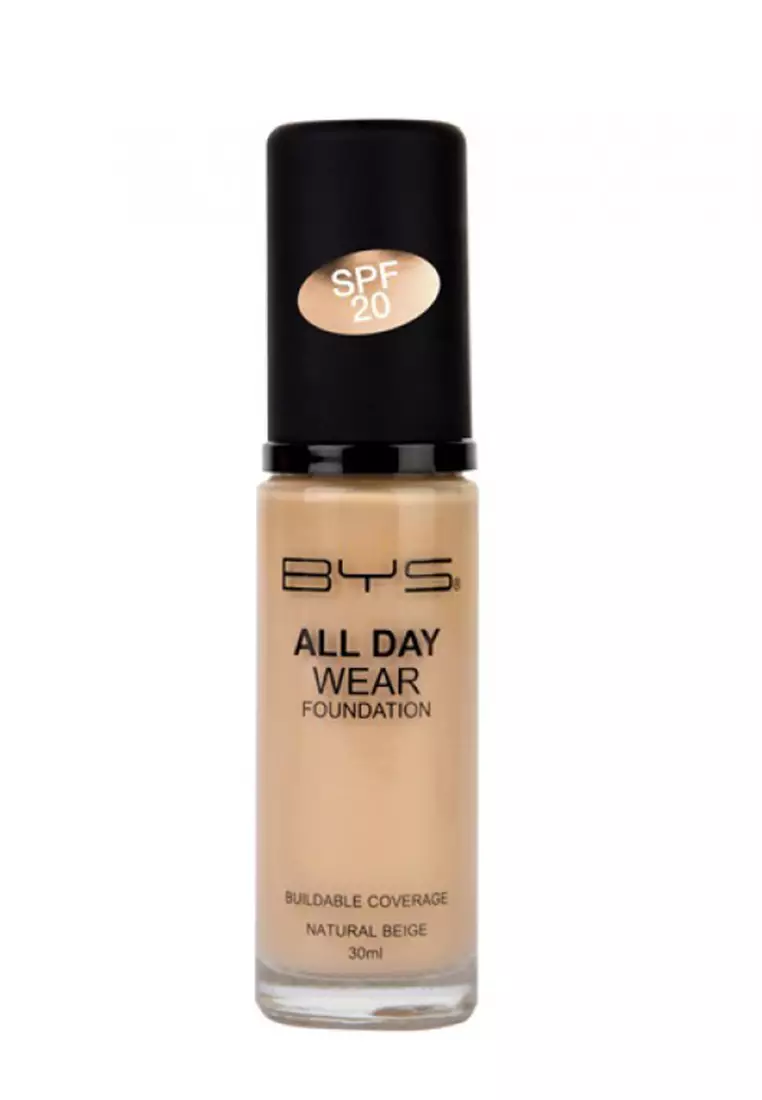 BYS ALL DAY WEAR FOUNDATION BUILDABLE COVERAGE NATURAL BEIGE