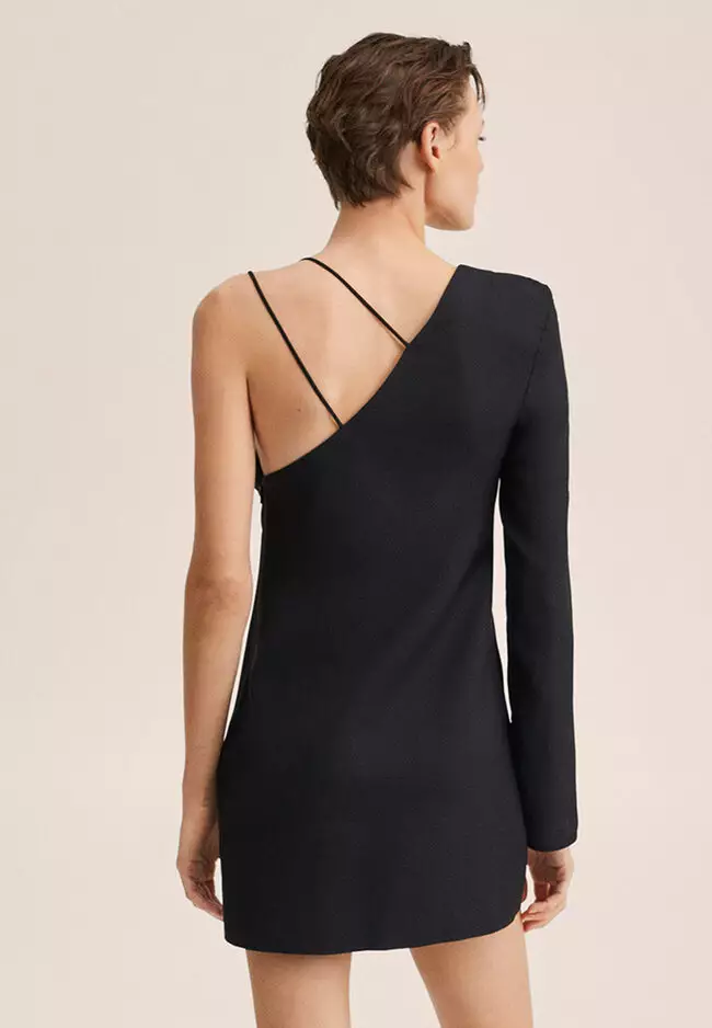 Asymmetric Neckline Dress