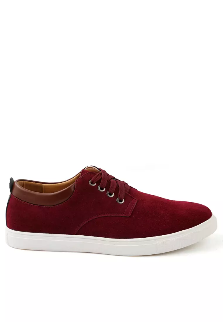Mens burgundy clearance canvas shoes