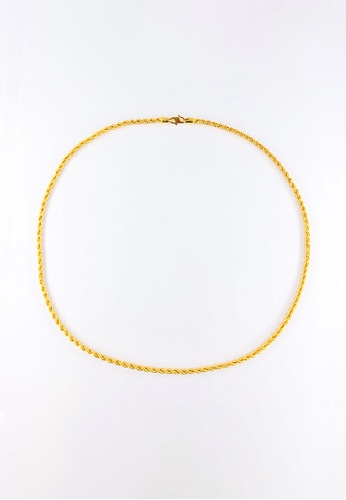 Arthesdam Jewellery gold Arthesdam Jewellery 916 Gold Modern Rope Necklace Chain - 17 ED79DACA8A53EAGS_1