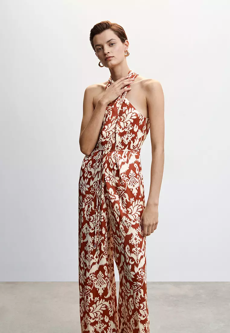 Buy Mango Bow Wrap Jumpsuit 2025 Online ZALORA Philippines