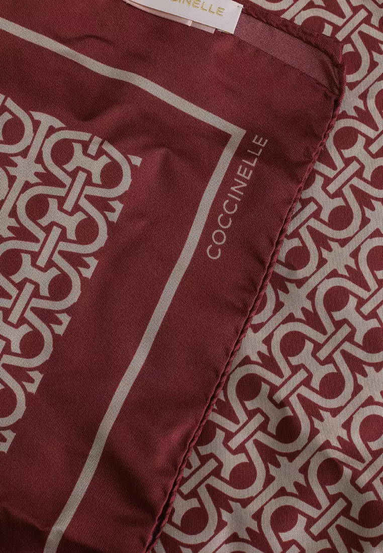 Buy Coccinelle Monogram Foulard Scarf 2025 Online | ZALORA