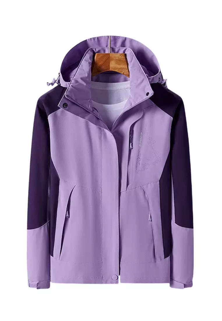 Purple waterproof jacket hot sale