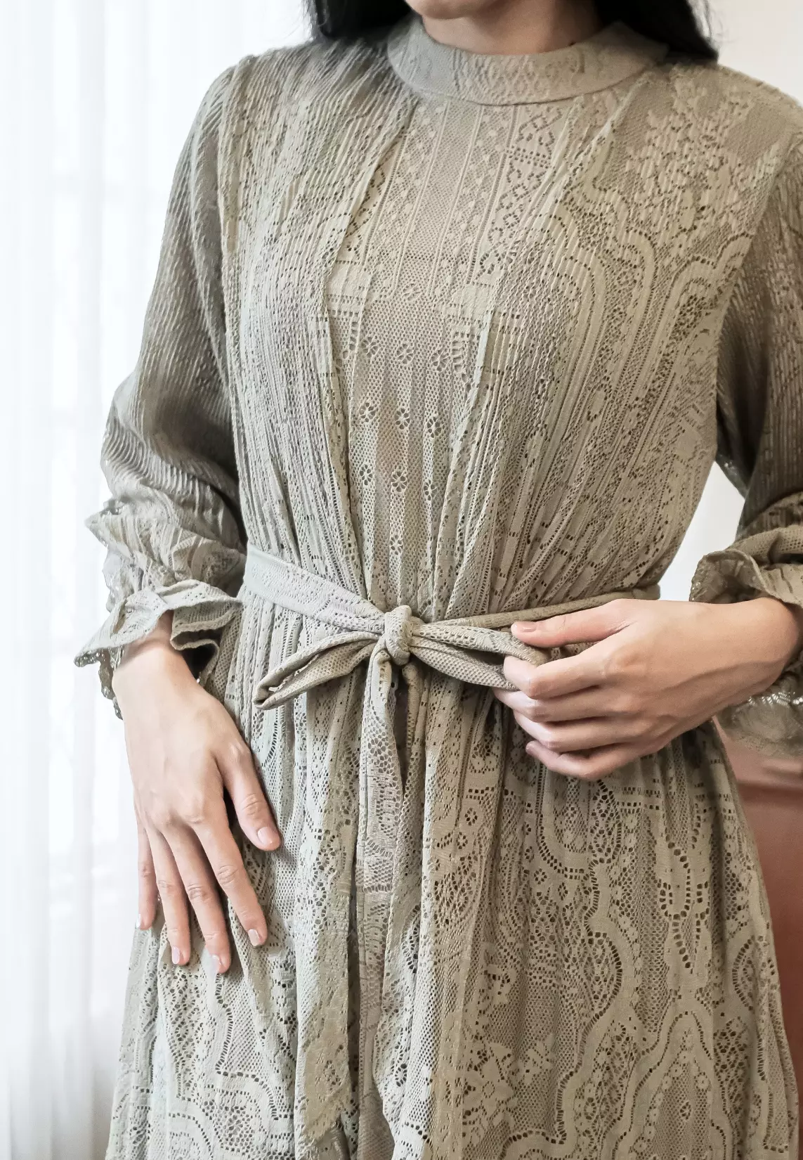 Lysandra Dress - Dusty Sage