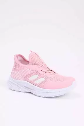 Pink Easy Wear Rubber Laced Light Sole Small/Large Girls' Sports Shoes  Takaw26Sn00000
