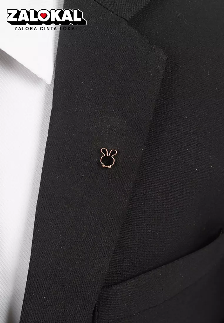 Houseofcuff lapel pin brooch bros untuk jas TUSUK HITAM A12