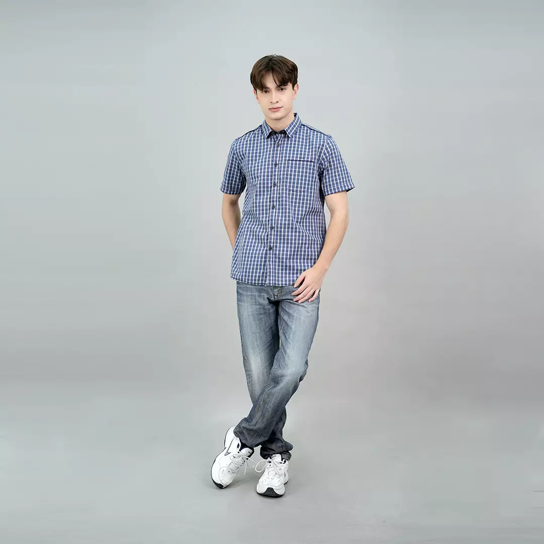 LGS - Slim Fit - Rokka Collection - Kemeja Casual Pria - Motif Kotalk - Plaid Shirt - Multi - JSH