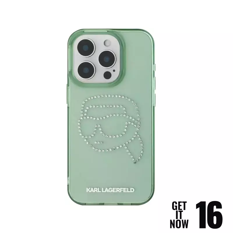 Jual KARL LAGERFELD Case For iPhone Karl IML Rhinestone Karl Head Brown ...