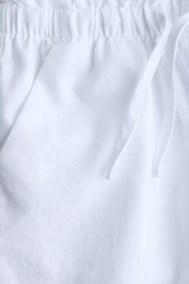 Linen-blend trousers