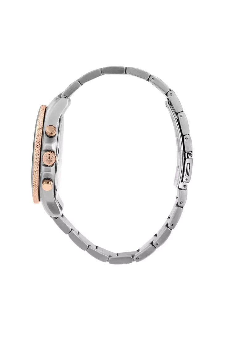 【2 Years Warranty】Maserati Competizione 43mm Men's Quartz Watch Luminous Dial Hands R8873600004 Japan Movement