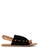 Rag & CO. black Fran Back Strap Flat Sandal 2F76ESH5D0BD8DGS_1
