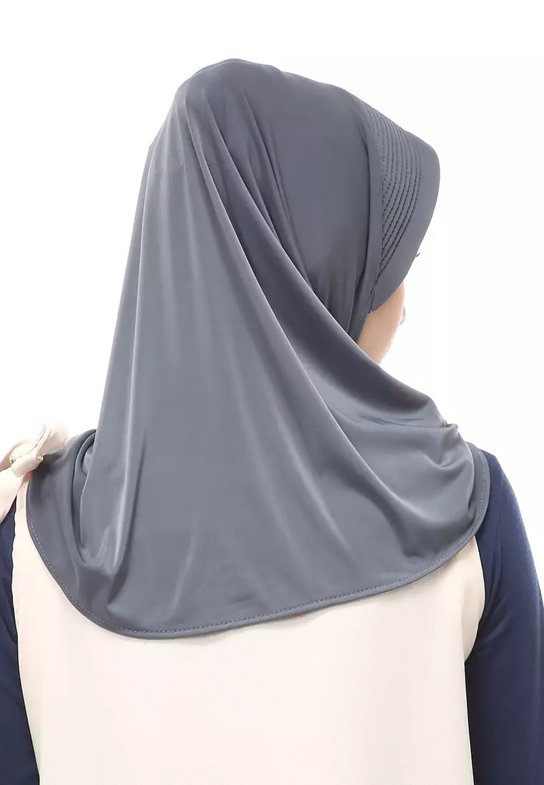 Layla Hijab Sport Instan Wanita Muslimah Relaxed Fit - Abu Tua