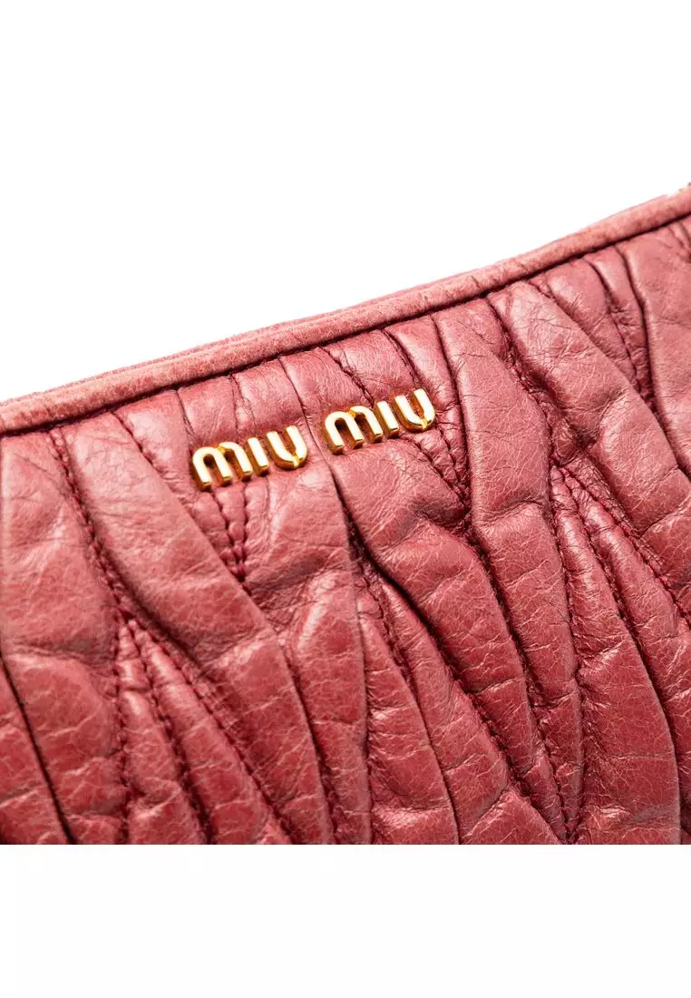 Pre-Loved Miu Miu Matelasse Leather Shoulder Bag