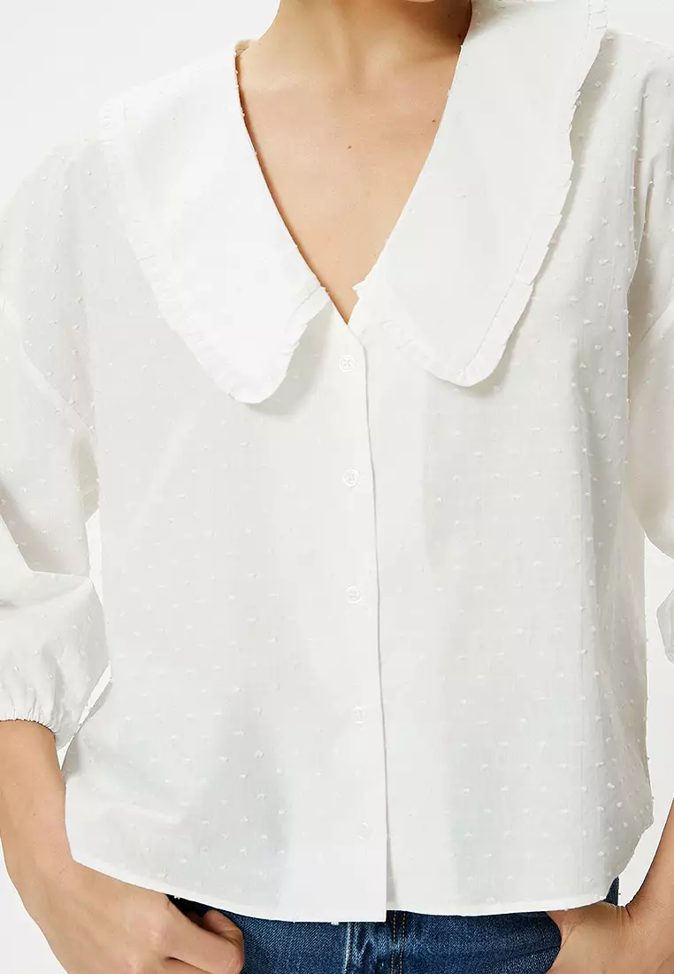 Wide Baby Collar Shirt