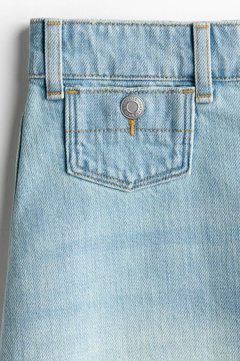 A-line denim skirt
