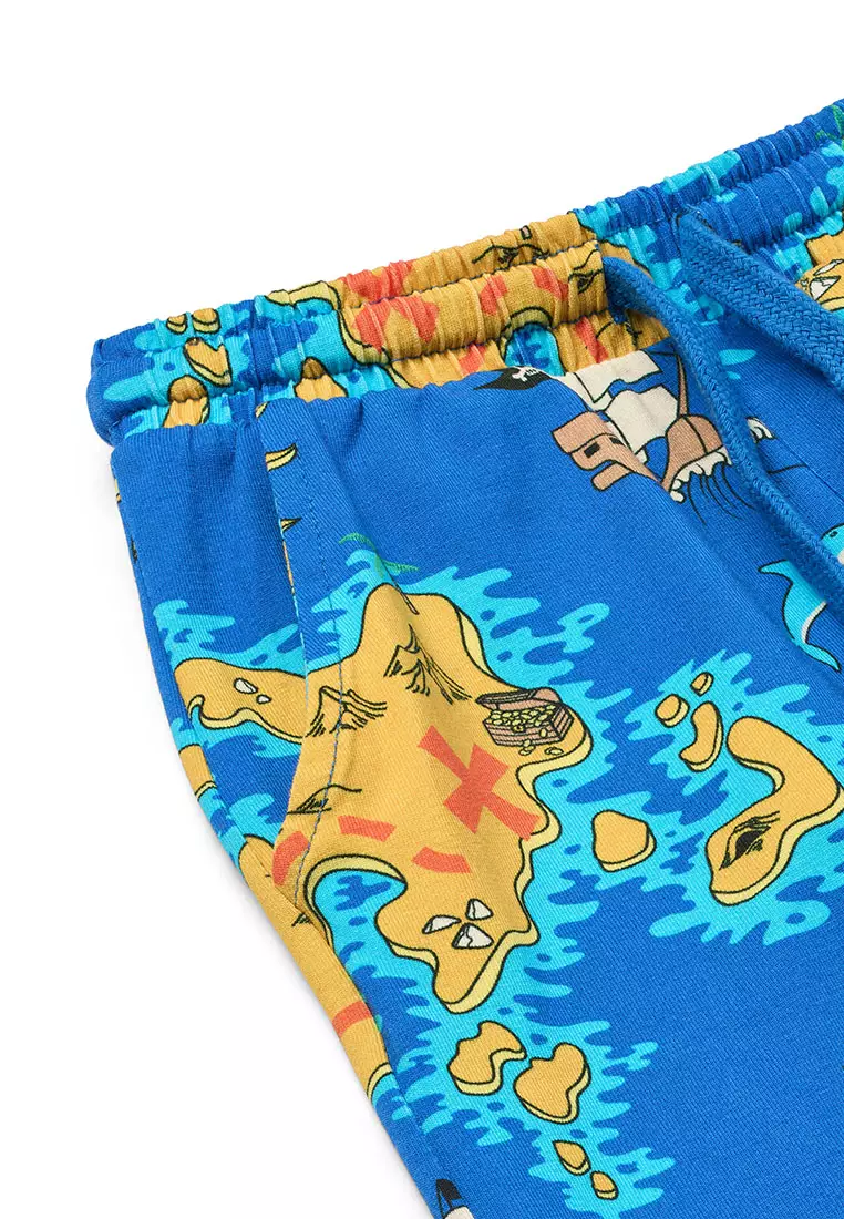 Shorts with pirate map