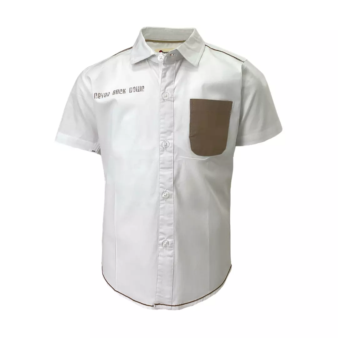 Pingu Kemeja Anak Laki Laki Polos Pendek Putih D92200632E