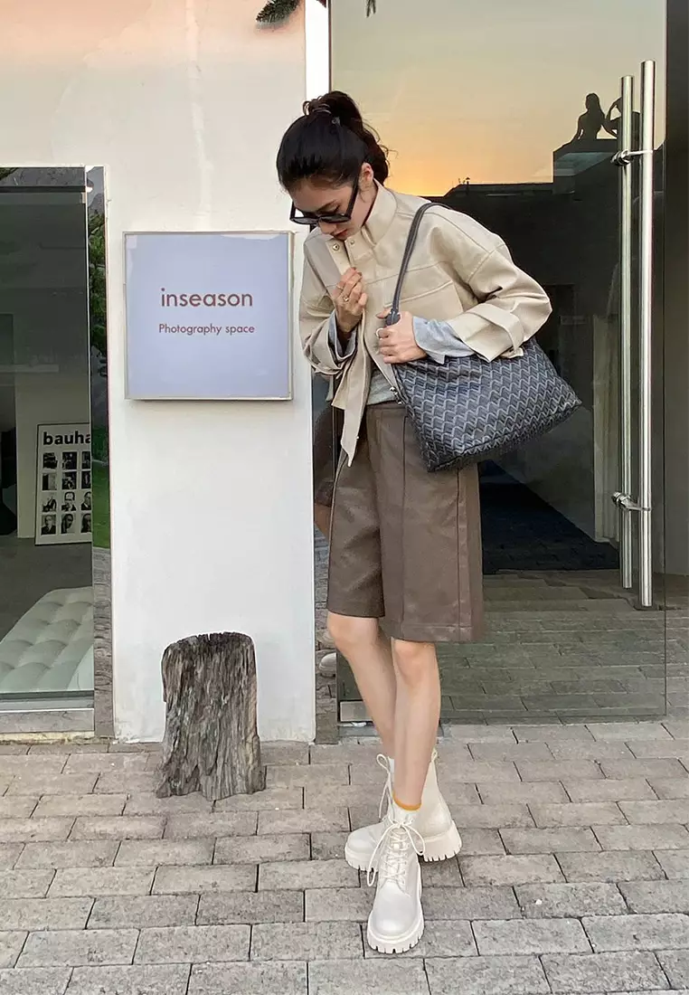 半月形HOBO袋 - 黑色