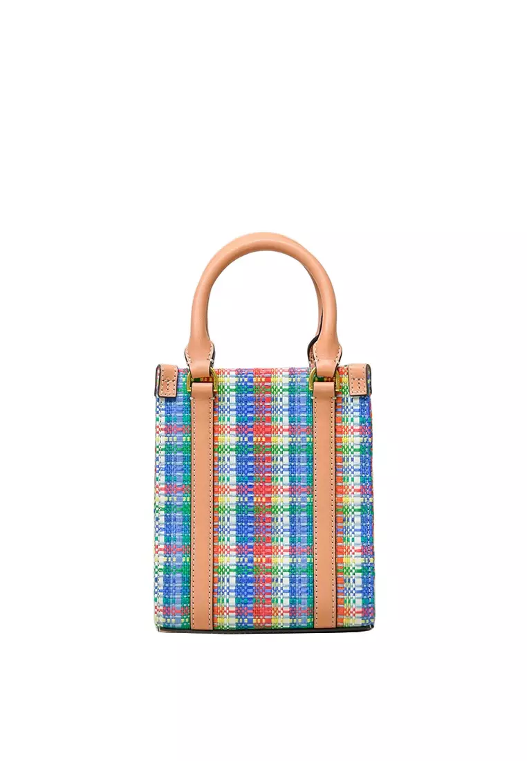 Blake Plaid Mini Shopper Tory Navy Multi