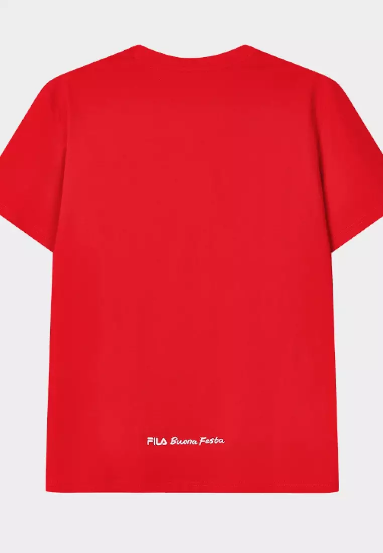 Red fila t top shirt