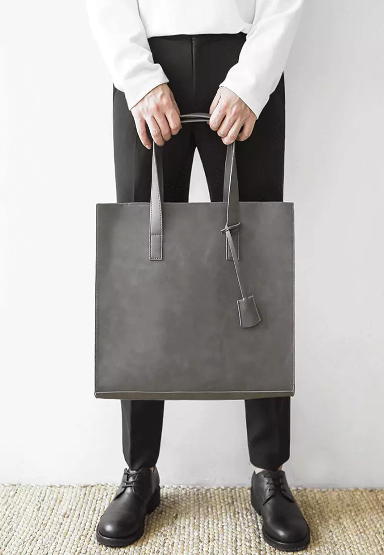 Mens leather tote backpack store