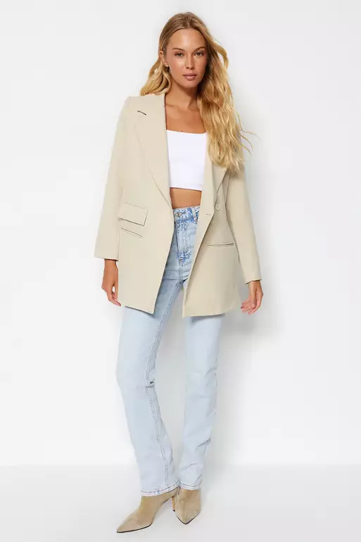Woven Blazer Jacket