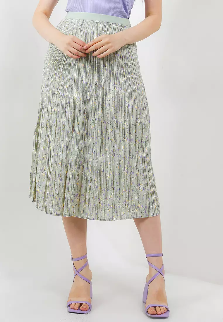 Jual Uptown Girl Flo Print Pleat Skirt Original 2025 | ZALORA Indonesia