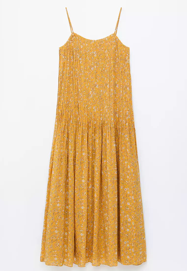 Pleated Bodice Maxi Dress