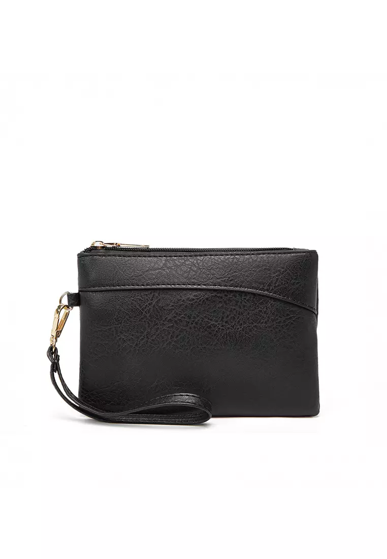 C2 Glenca Black 2-in-1 Hobo Shoulder Bag - Tas Hobo 2-in-1 Wanita