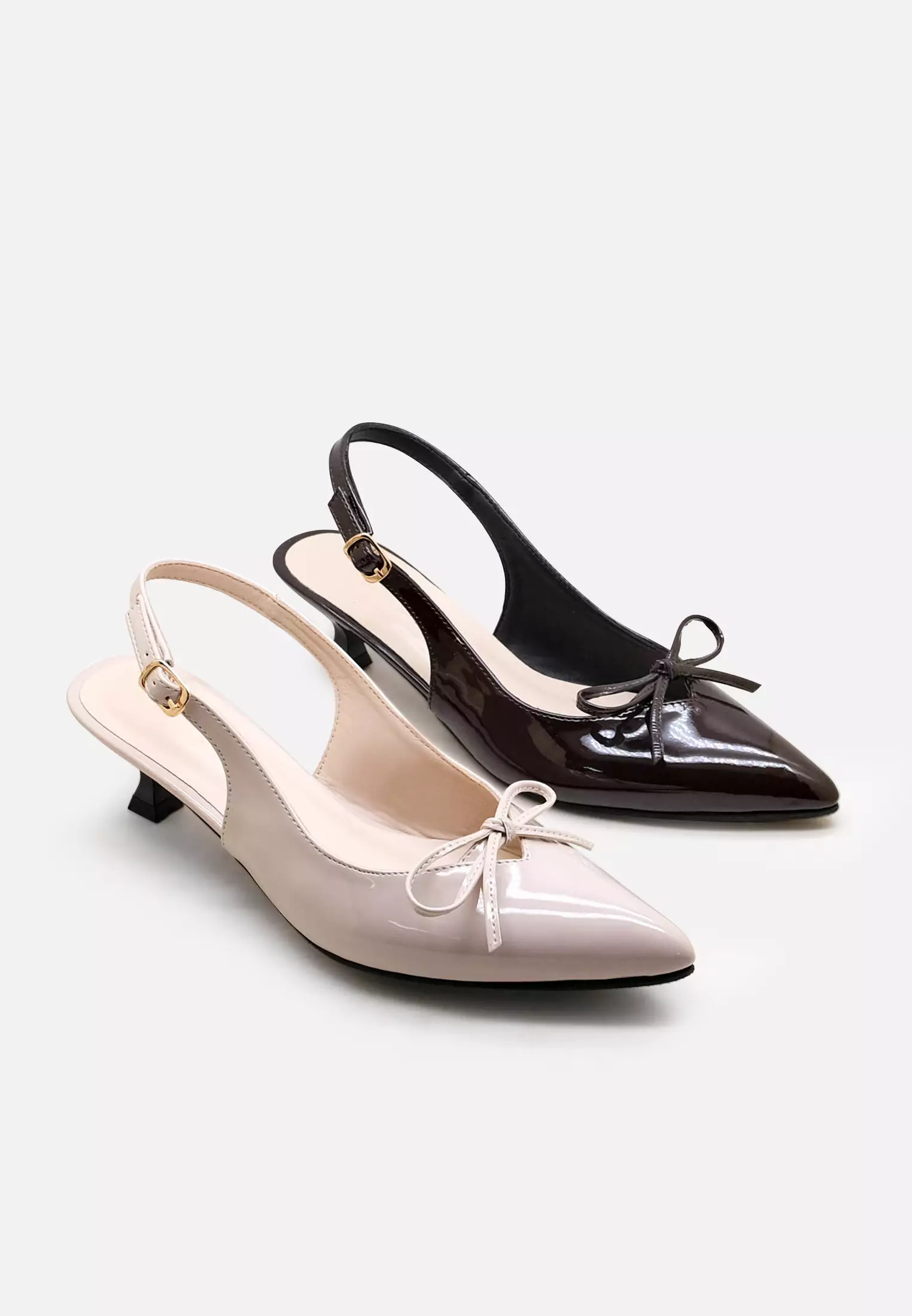 Lily Pointed Toe Slingback Stiletto Sandal Heels Wanita