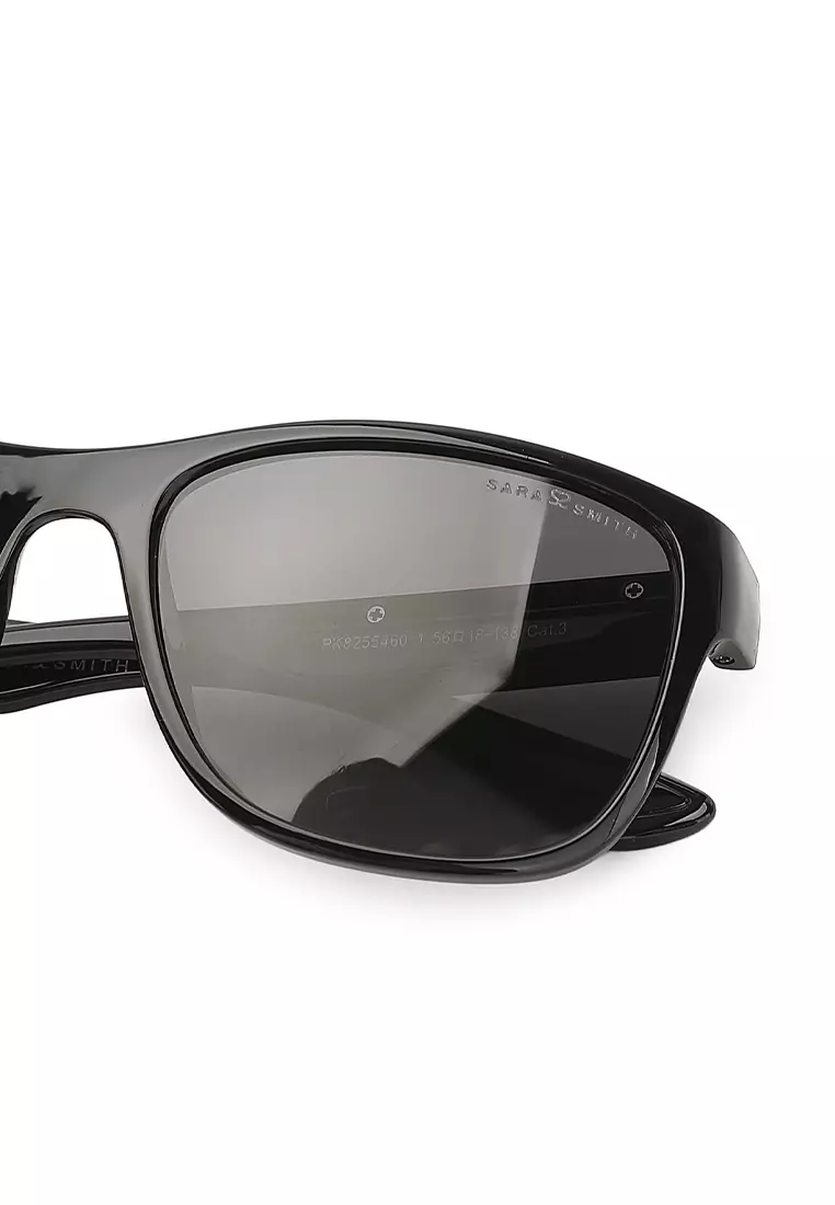 Unisex Casual Polarized Rectangular Sunglasses - Light Black