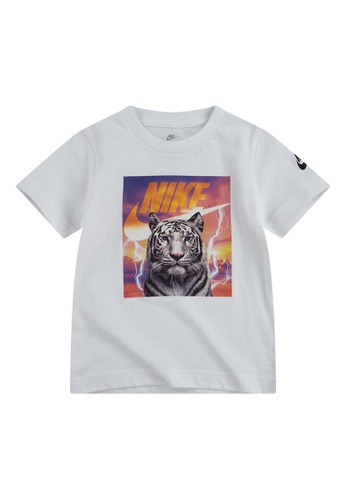Nike white Nike Boy Toddler's Sportswear Photoreal Tiger Short Sleeves Tee (2 - 4 Years) - White 2D7CBKAB94DE8DGS_1