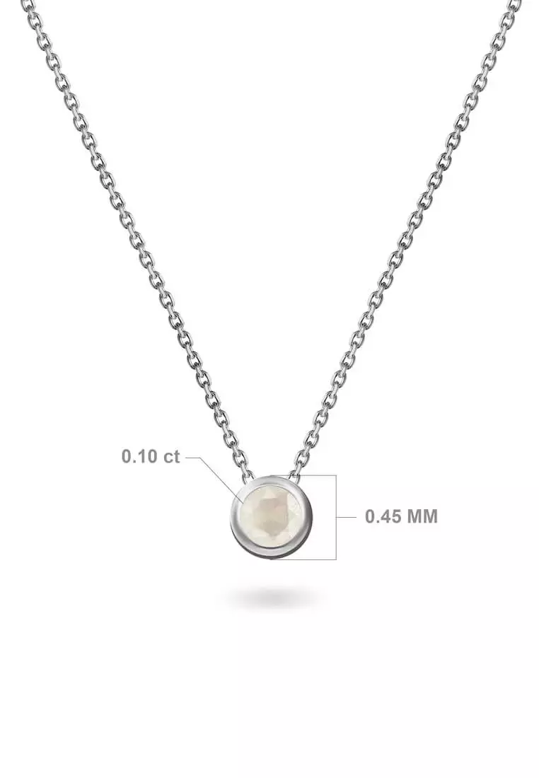 Buy Aquae Jewels Necklace My BirthStone 18K Gold White Gold