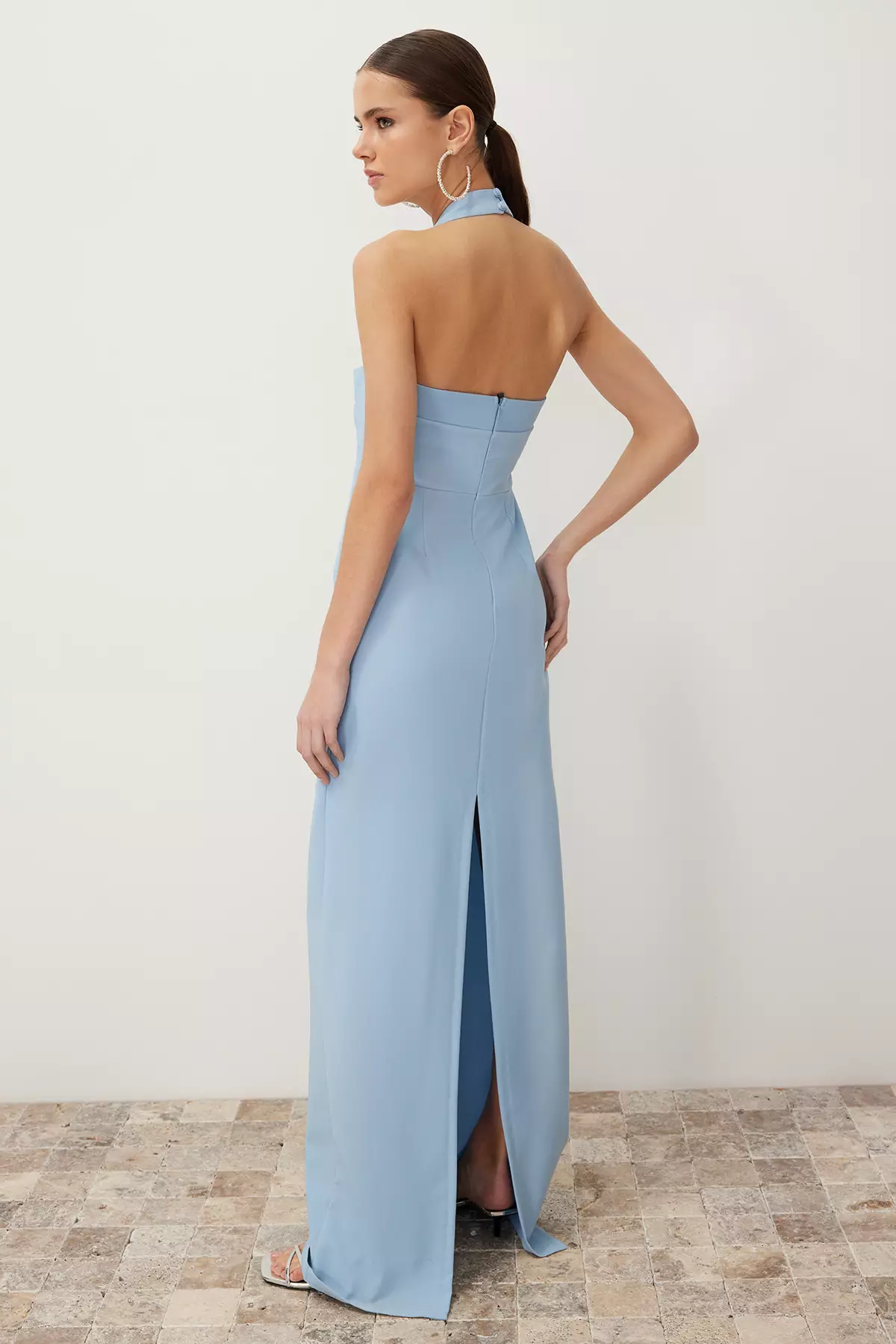 Halter Evening Maxi Dress
